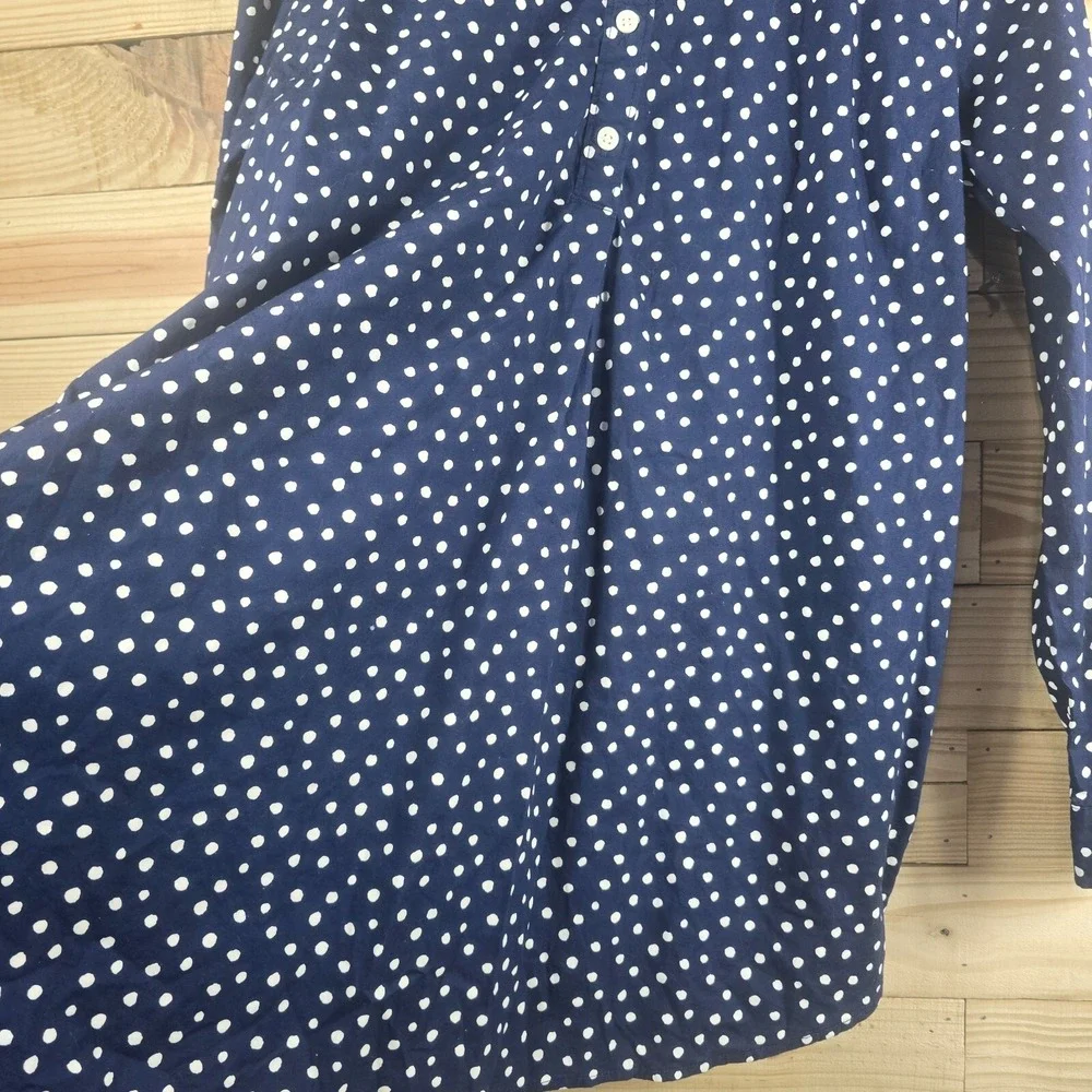 Old Navy Polka Dot Maternity Tunic Women Large Navy Blue‎ Classic Preppy Core - Picture 3 of 11